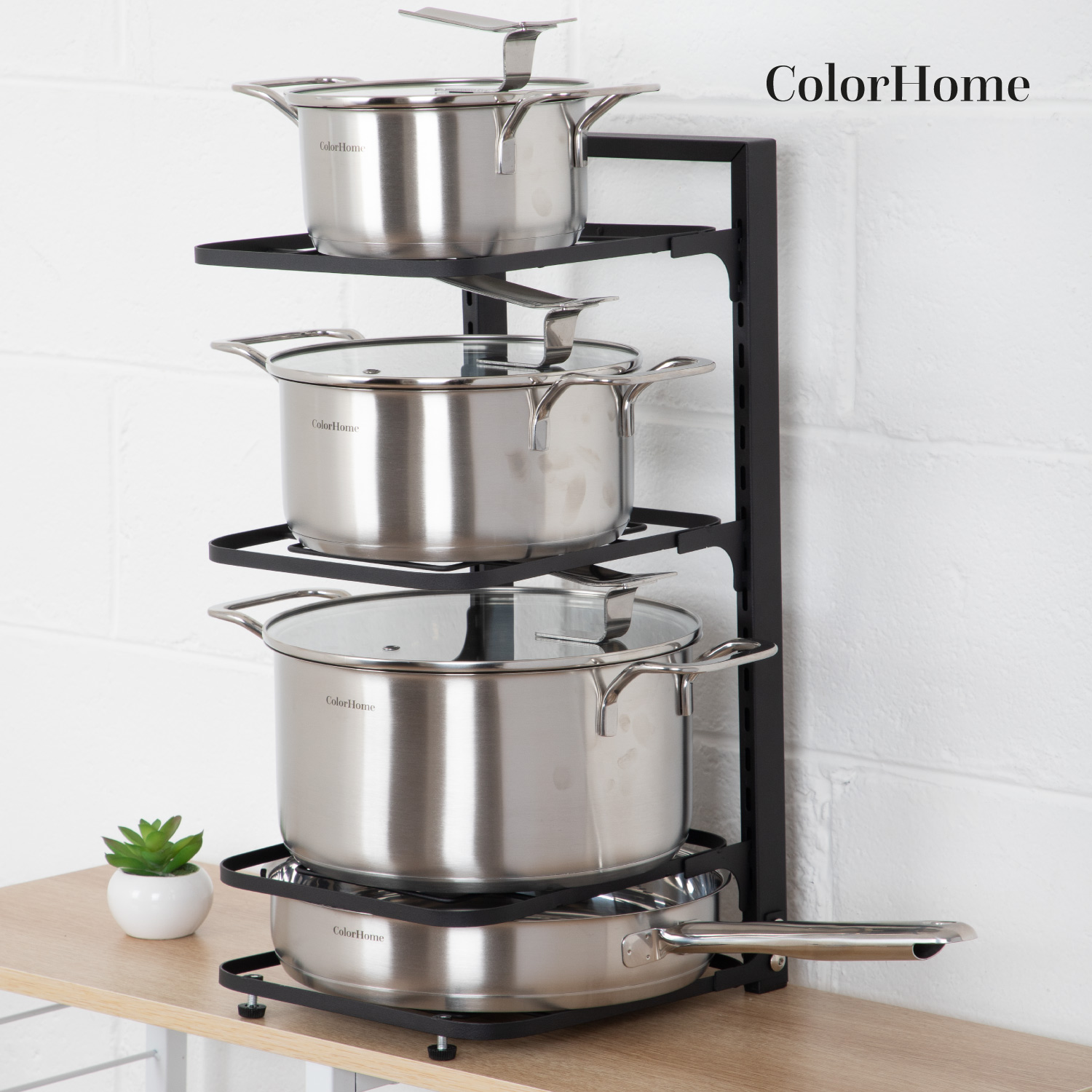 Estante Organizador Para Ollas y Sartenes Cocina 4 Repisas 