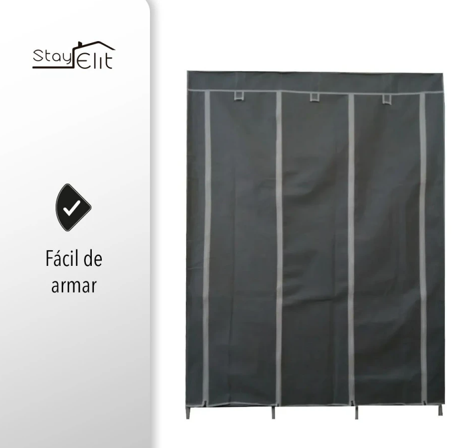 Closet Armario de Tela Plegable Portátil Organizador Ropa closet Ropero no Empotrado para Almacenamiento de Ropa