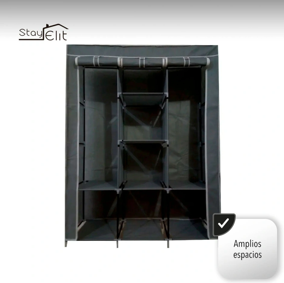 Closet Armario de Tela Plegable Portátil Organizador Ropa closet Ropero no Empotrado para Almacenamiento de Ropa