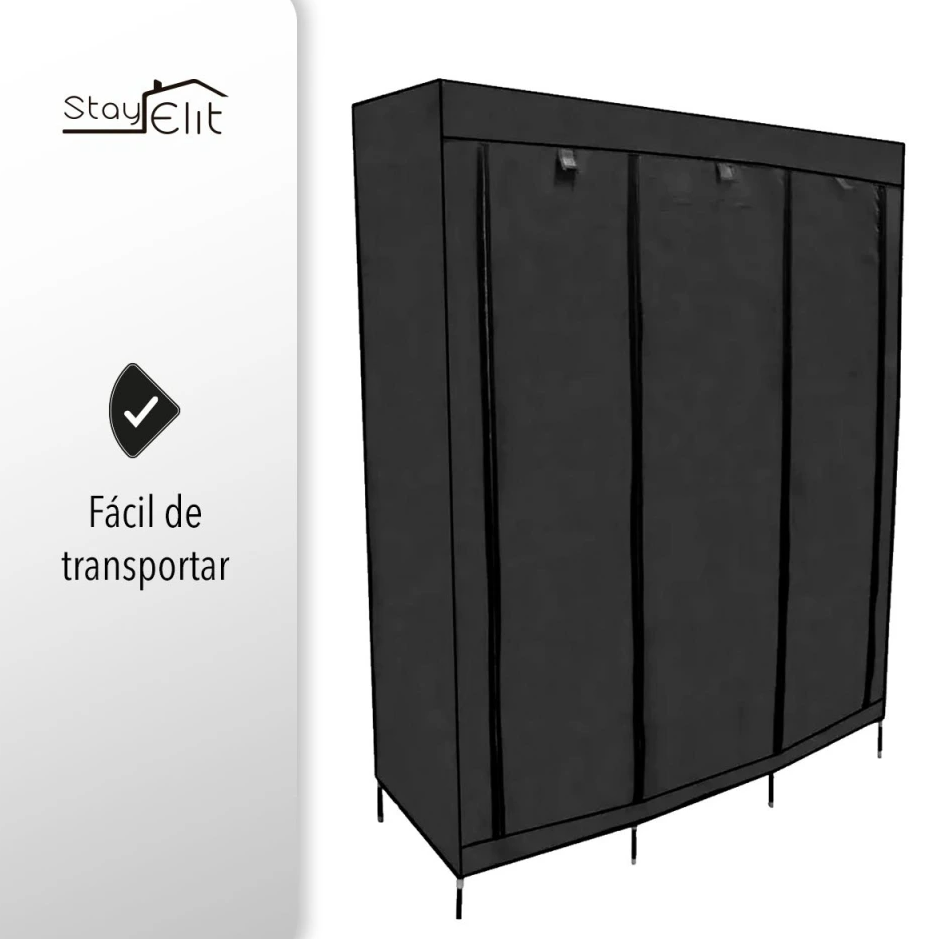 Closet Armario de Tela Plegable Portátil Organizador Ropa closet Ropero no Empotrado para Almacenamiento de Ropa