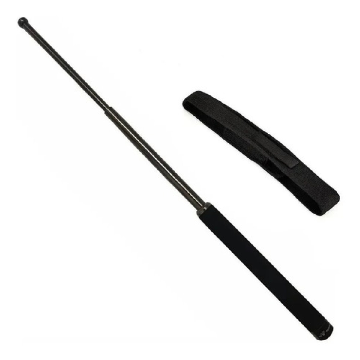 Baston Retractil Seguridad Personal Macana 60cm Cromo Negro