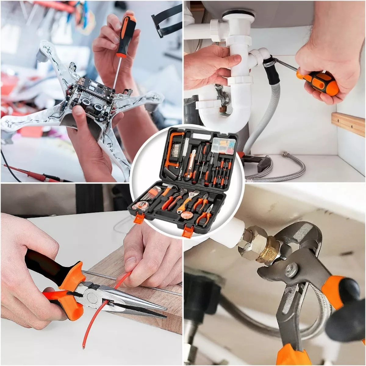 Set Herramientas Manuales Reparación Electricista 100pz