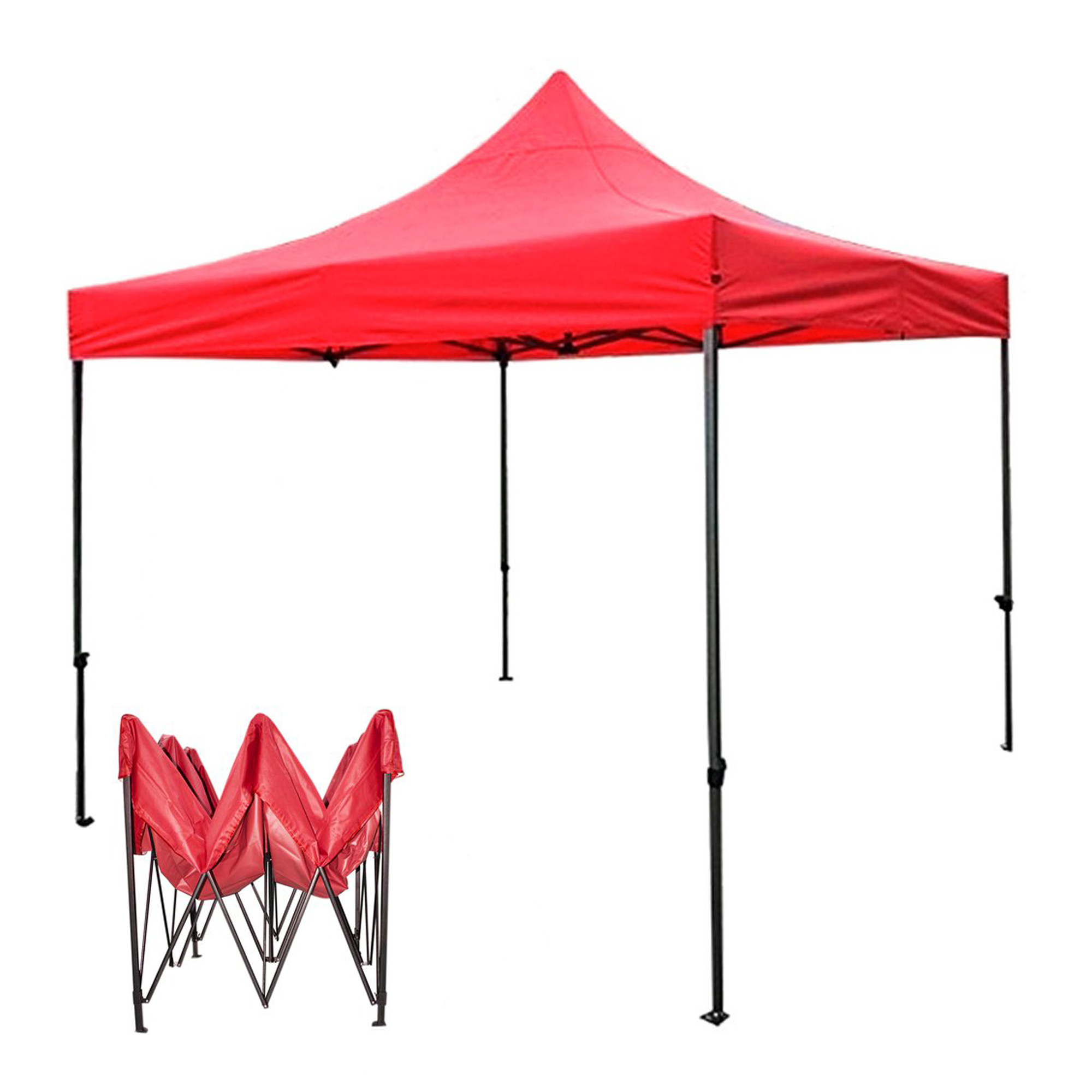 Toldo Rojo Reforzado Tipo Carpa Plegable 3x3m Impermeable