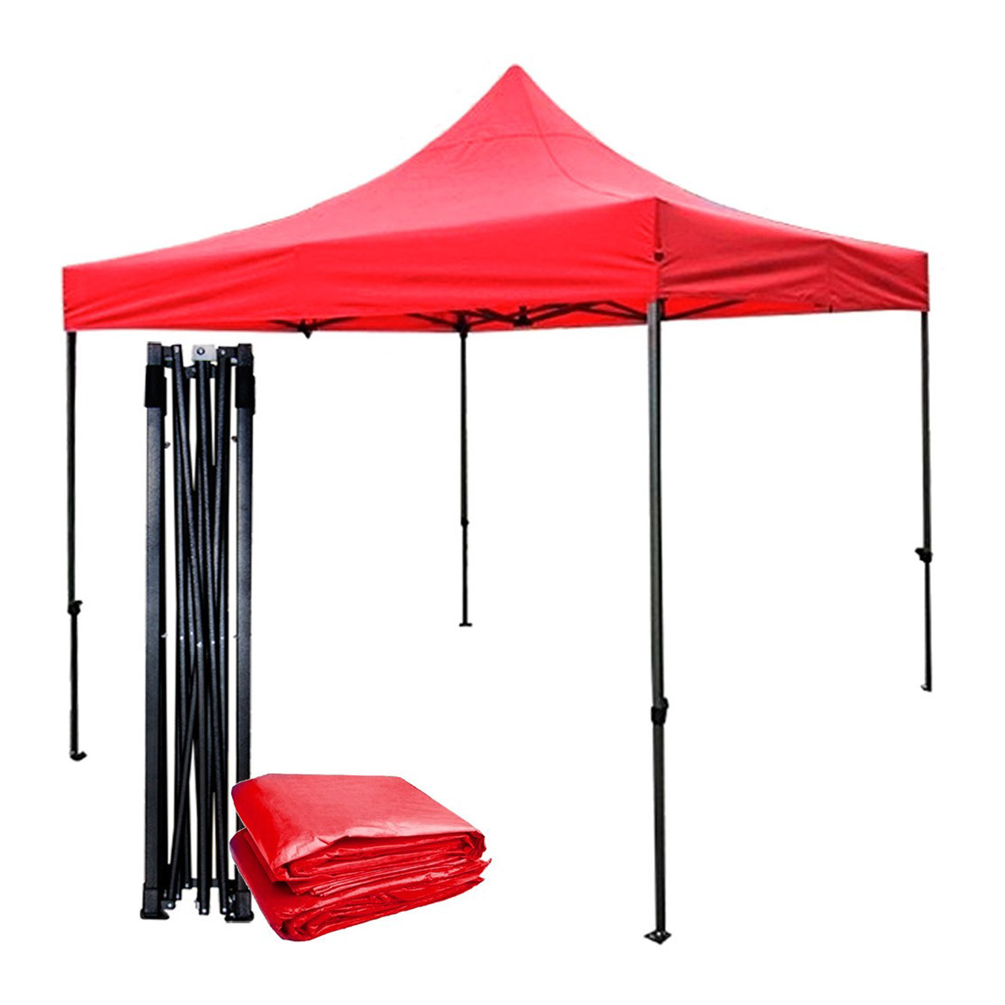 Toldo Rojo Reforzado Tipo Carpa Plegable 3x3m Impermeable