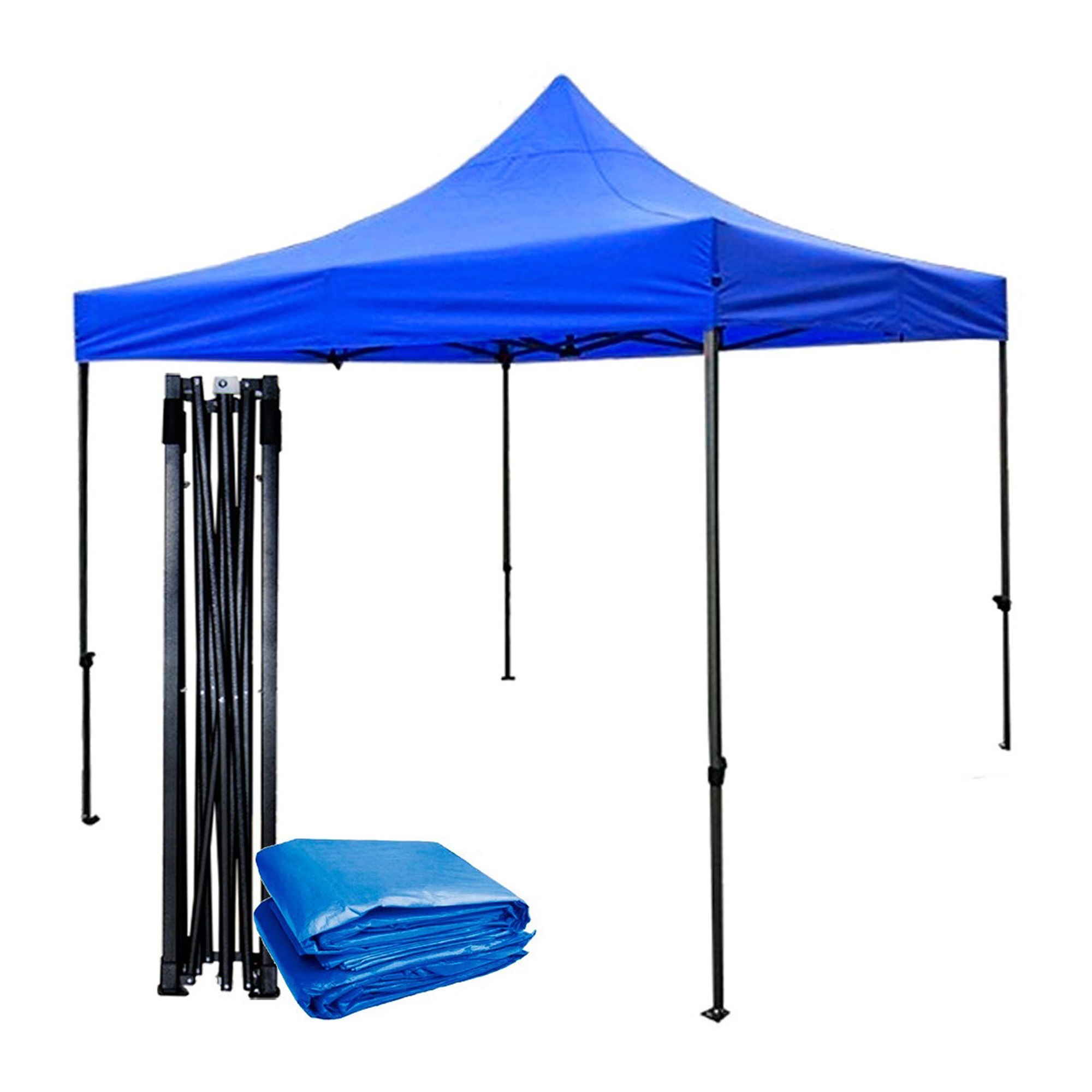 Toldo Azul Reforzado Tipo Carpa Plegable 3x3m Impermeable