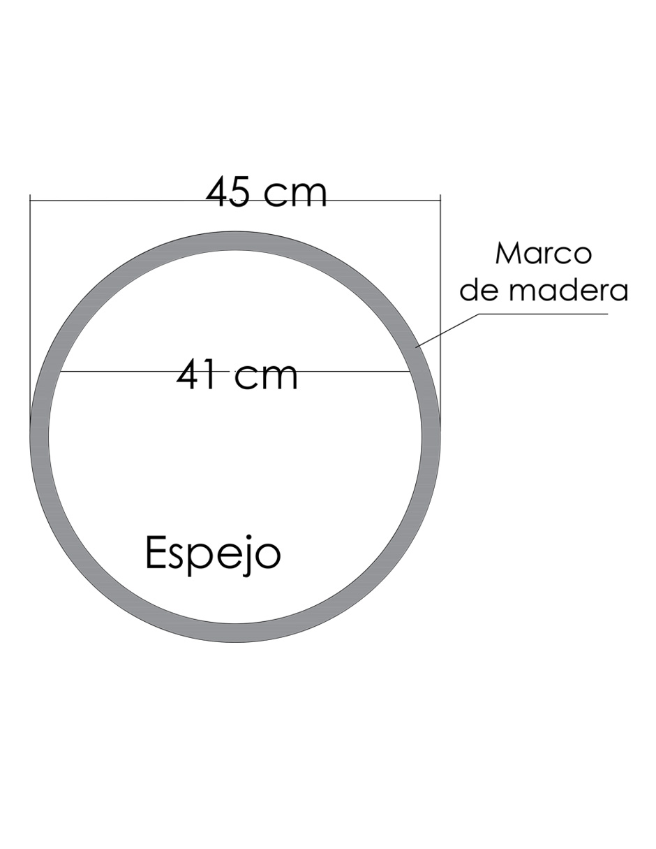 Espejo Redondo Con Marco De Madera en forma de Sol de Parota 100 cm.