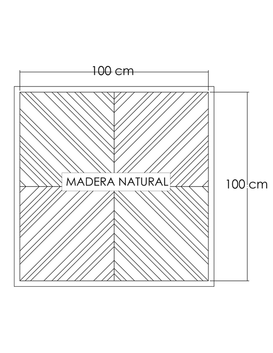 Cuadro decorativo de Madera Natural de Tzalam.