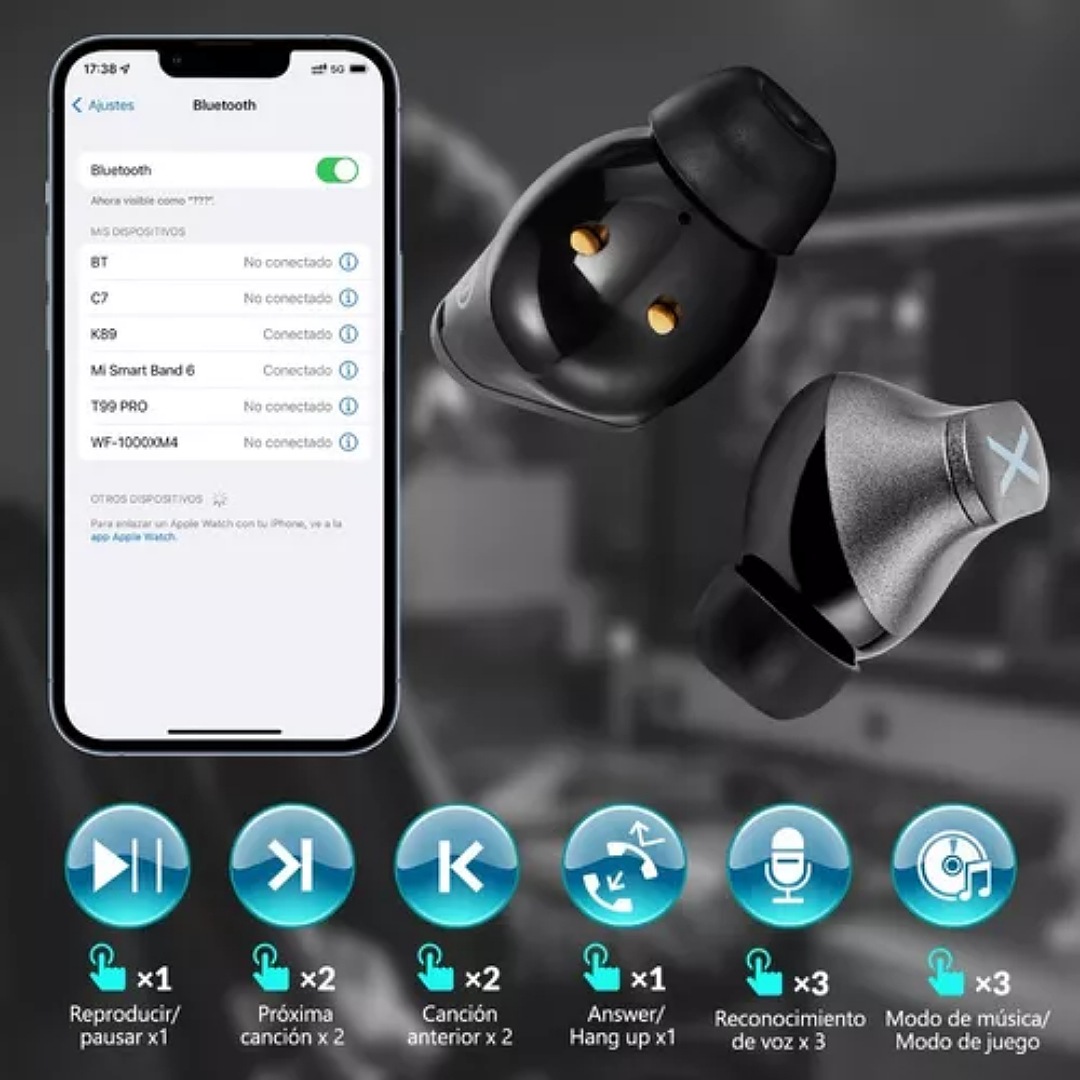 Audífonos Bluetooth Deportivos Voja K89 Reducción De Ruido