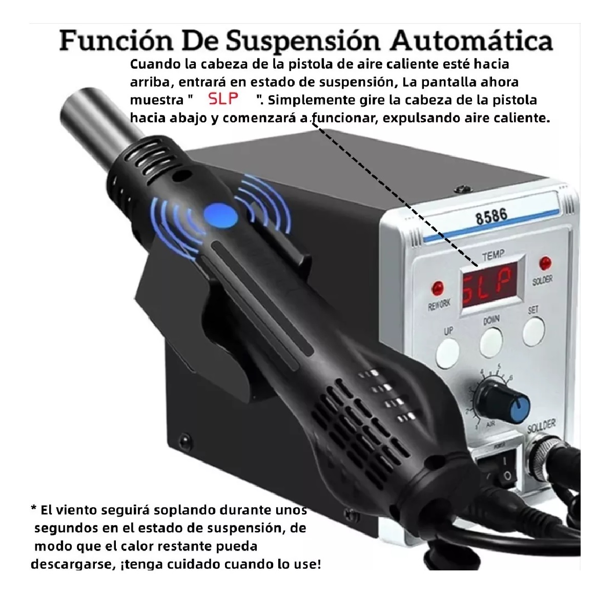 Estacion De Cautín Tipo Lápiz Pistola De Calor 2 En 1