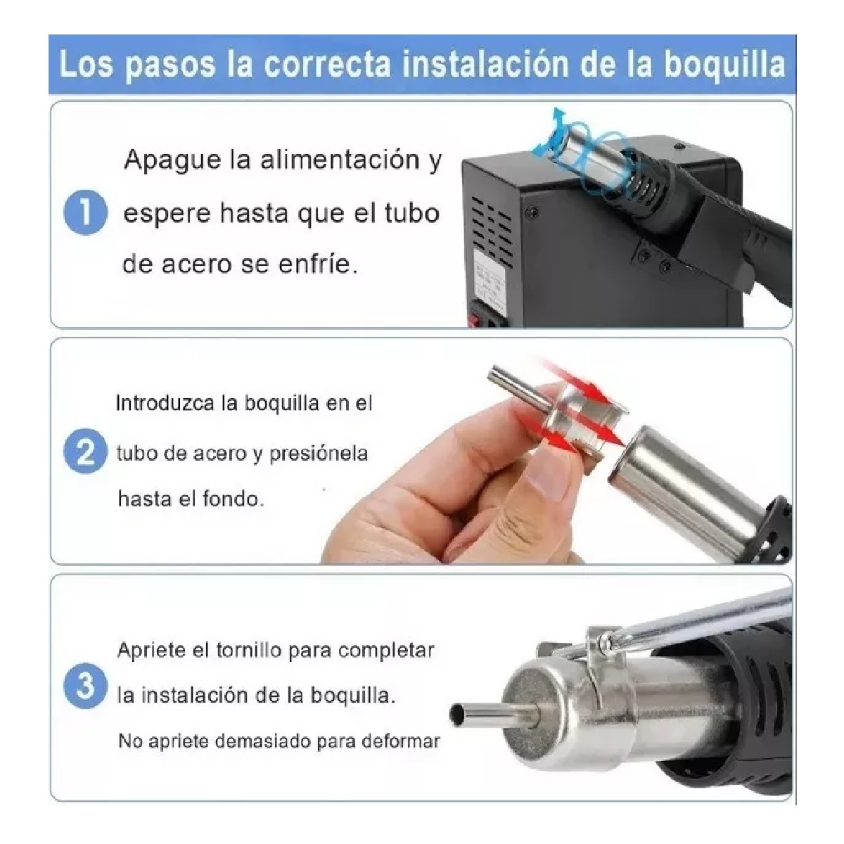 Estacion De Cautín Tipo Lápiz Pistola De Calor 2 En 1