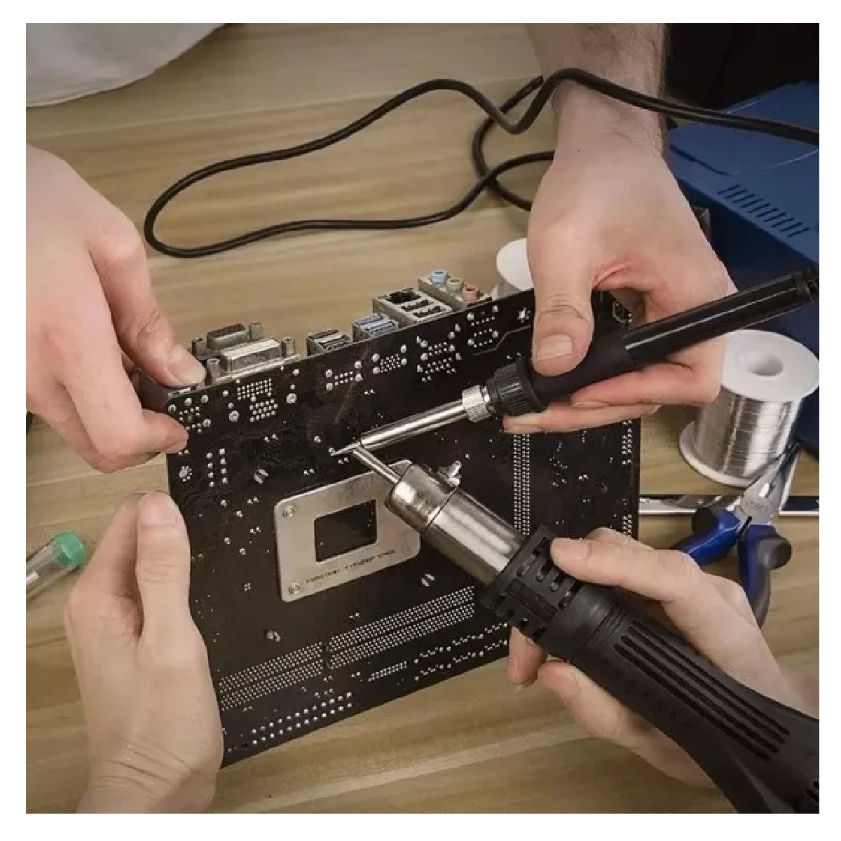 Estacion De Cautín Tipo Lápiz Pistola De Calor 2 En 1