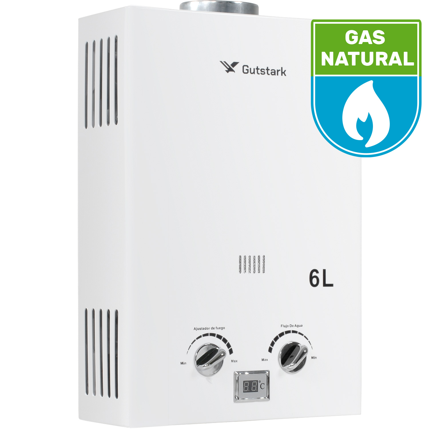 Boiler De Paso Calentador Agua Gas Natural 1 Servicios 6 L