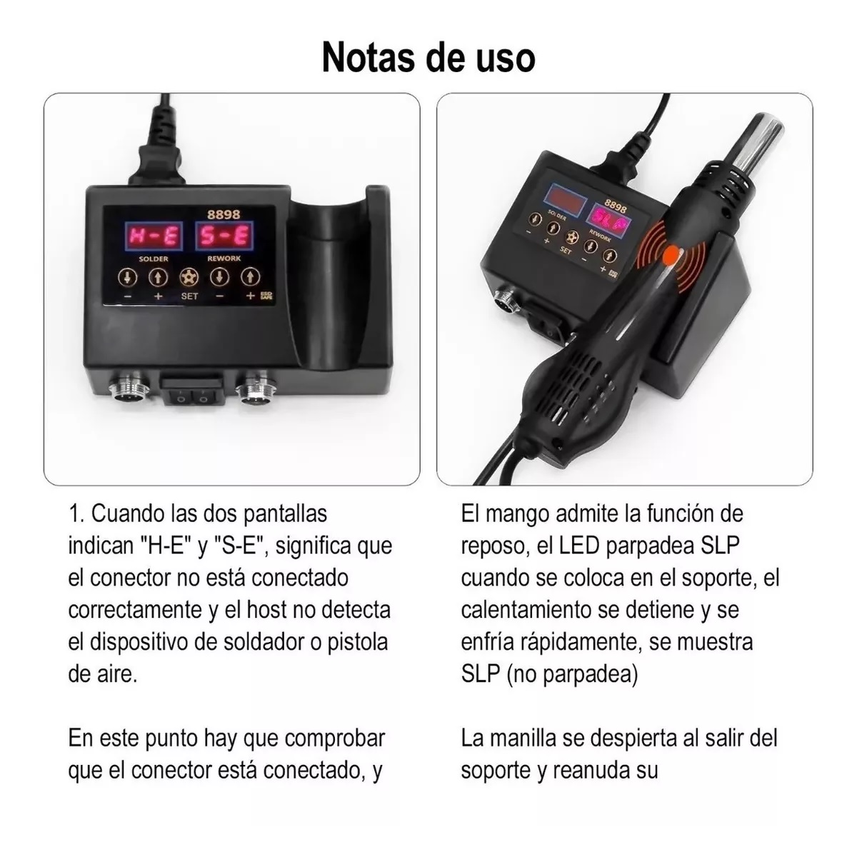 Estación De Cautín Tipo Lápiz Pistola De Calor 2 En 1 600w