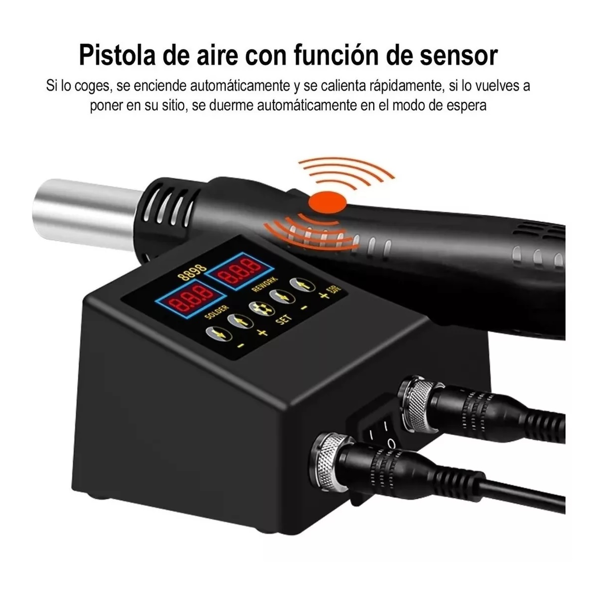 Estación De Cautín Tipo Lápiz Pistola De Calor 2 En 1 600w