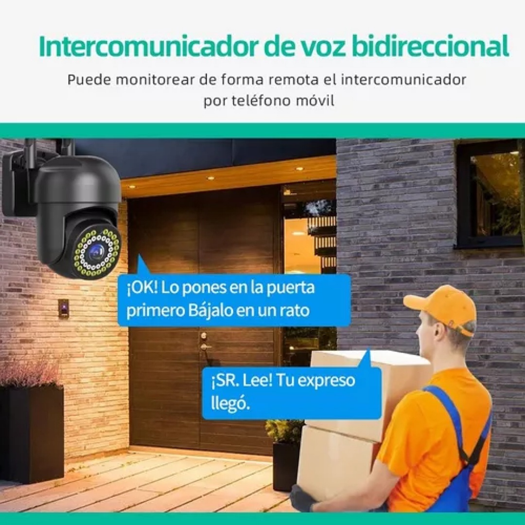 Cámara De Seguridad Exterior Wifi Hd 1080p Con Alarma Ip
