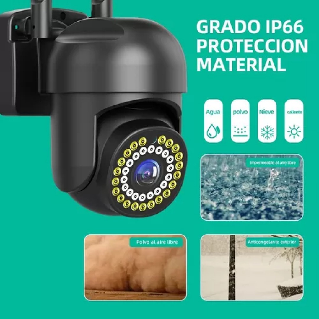 Cámara De Seguridad Exterior Wifi Hd 1080p Con Alarma Ip