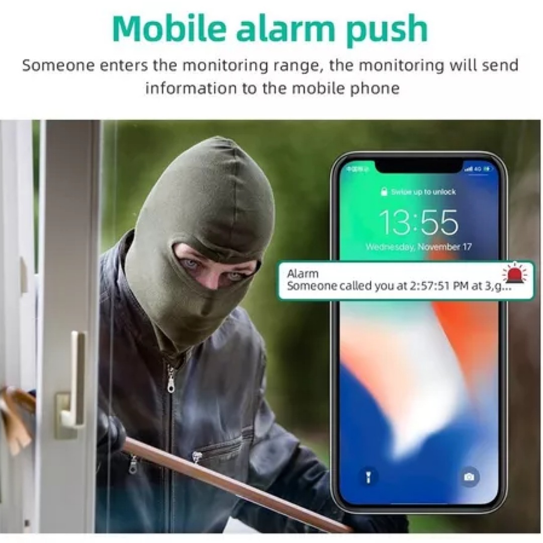 Cámara De Seguridad Exterior Wifi Hd 1080p Con Alarma Ip