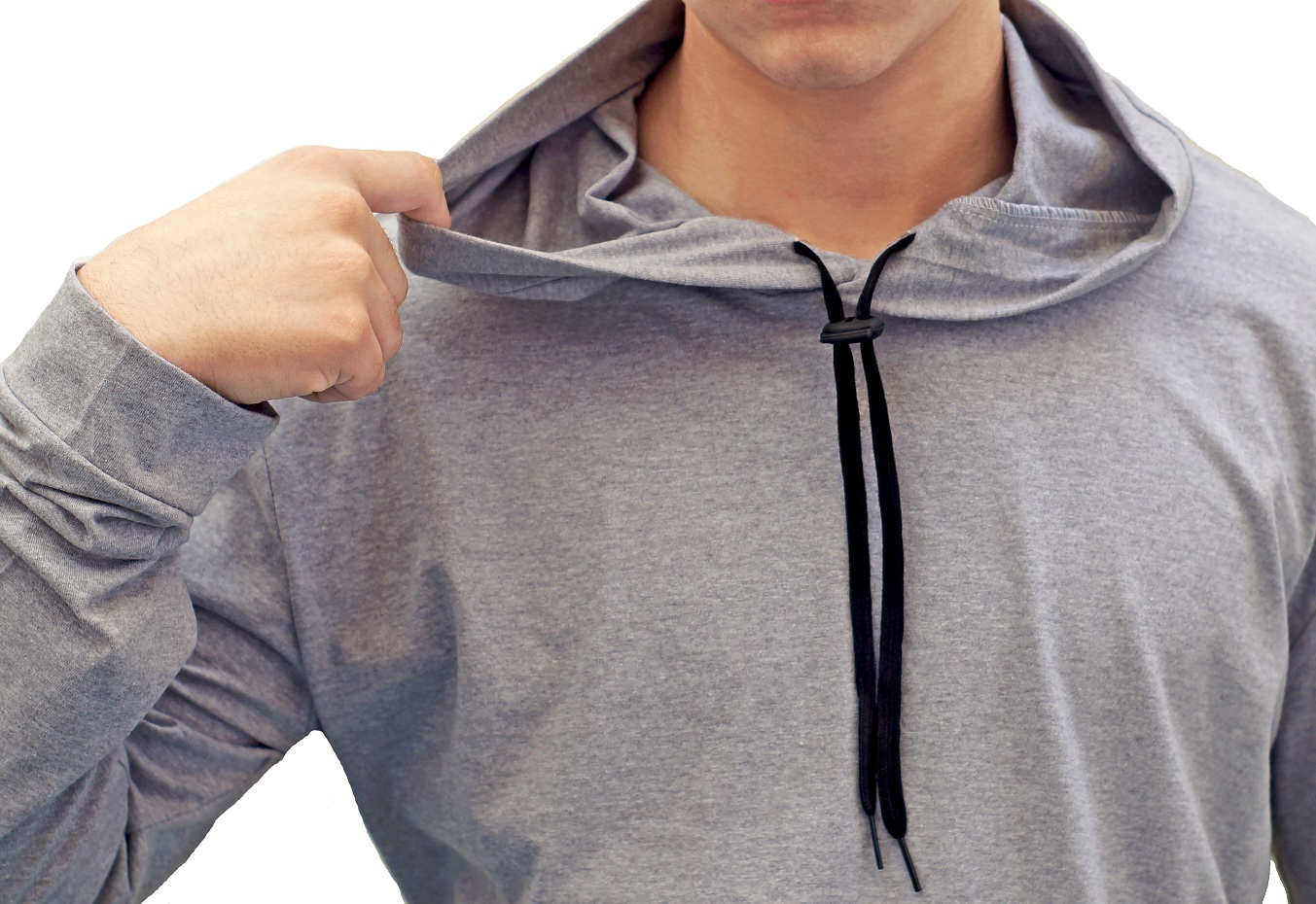 Playera Manga Larga Con Gorro Hombre 5 Pzs Agujeta liso