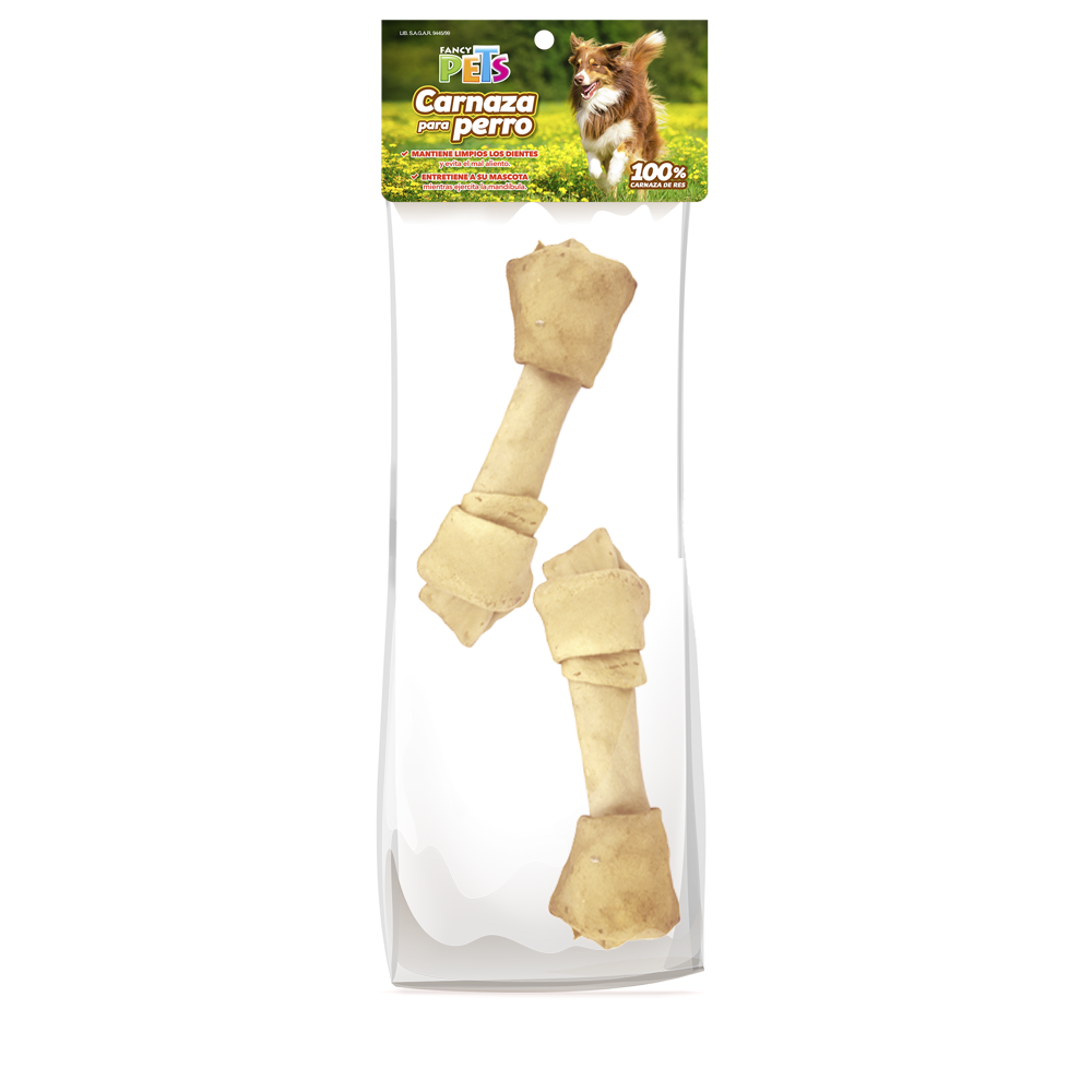 Fancy Pets Carnaza Sabor Natural para Perro de 17 a 20 Centímetros con 2 Piezas