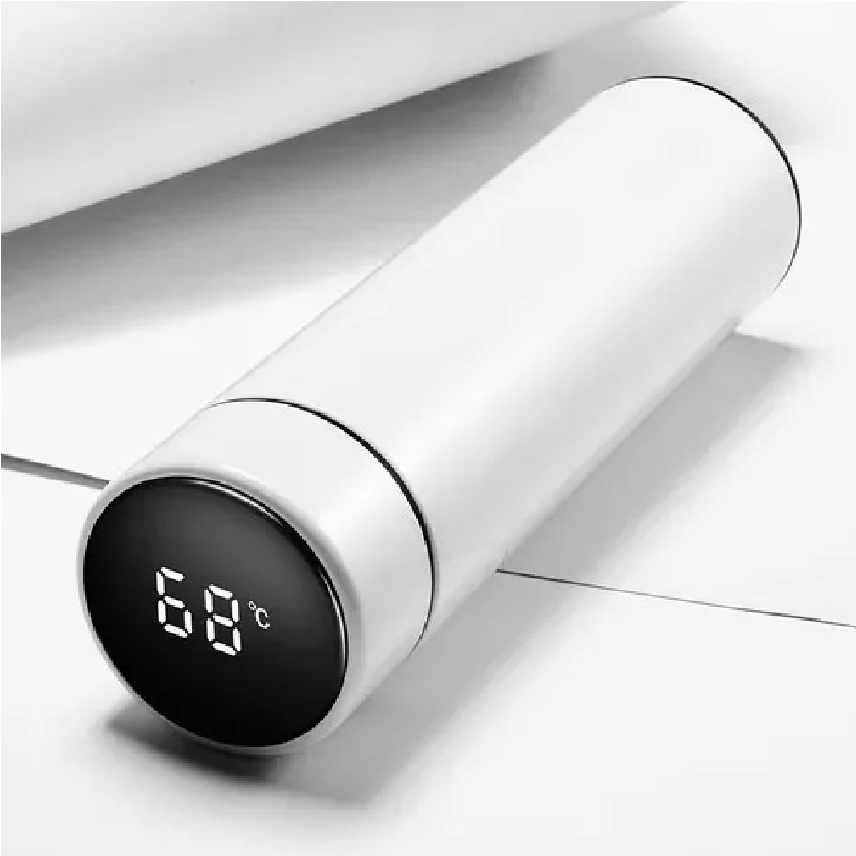 Termo Digital Inteligente De Acero Inoxidable 500ml Blanco
