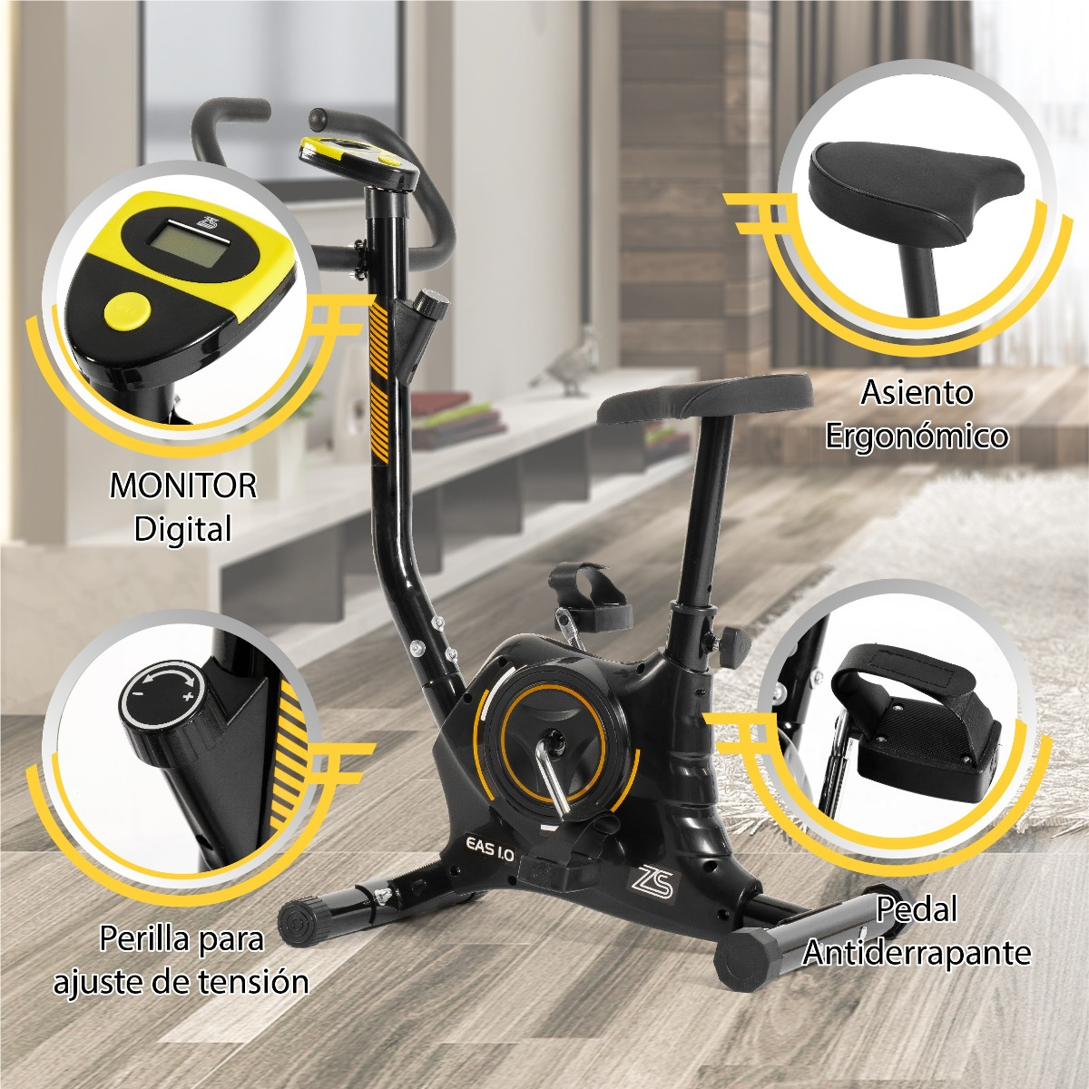 Bicicleta Fija Estática Stats Sports Home Bike Tensión gradual