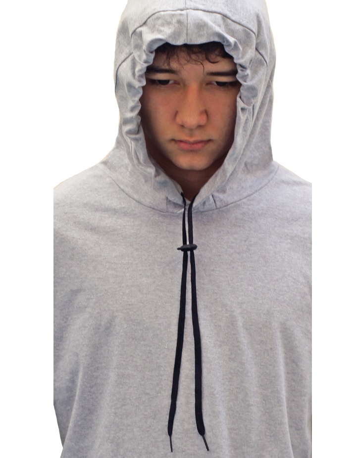 Playera Manga Larga Con Gorro Hombre Basica Capucha Agujeta .