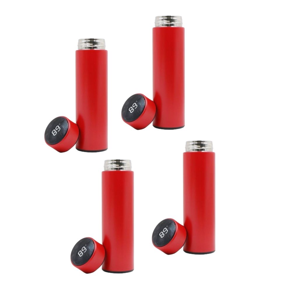 Termo Digital 500 ml inteligente acero inoxidable Rojo