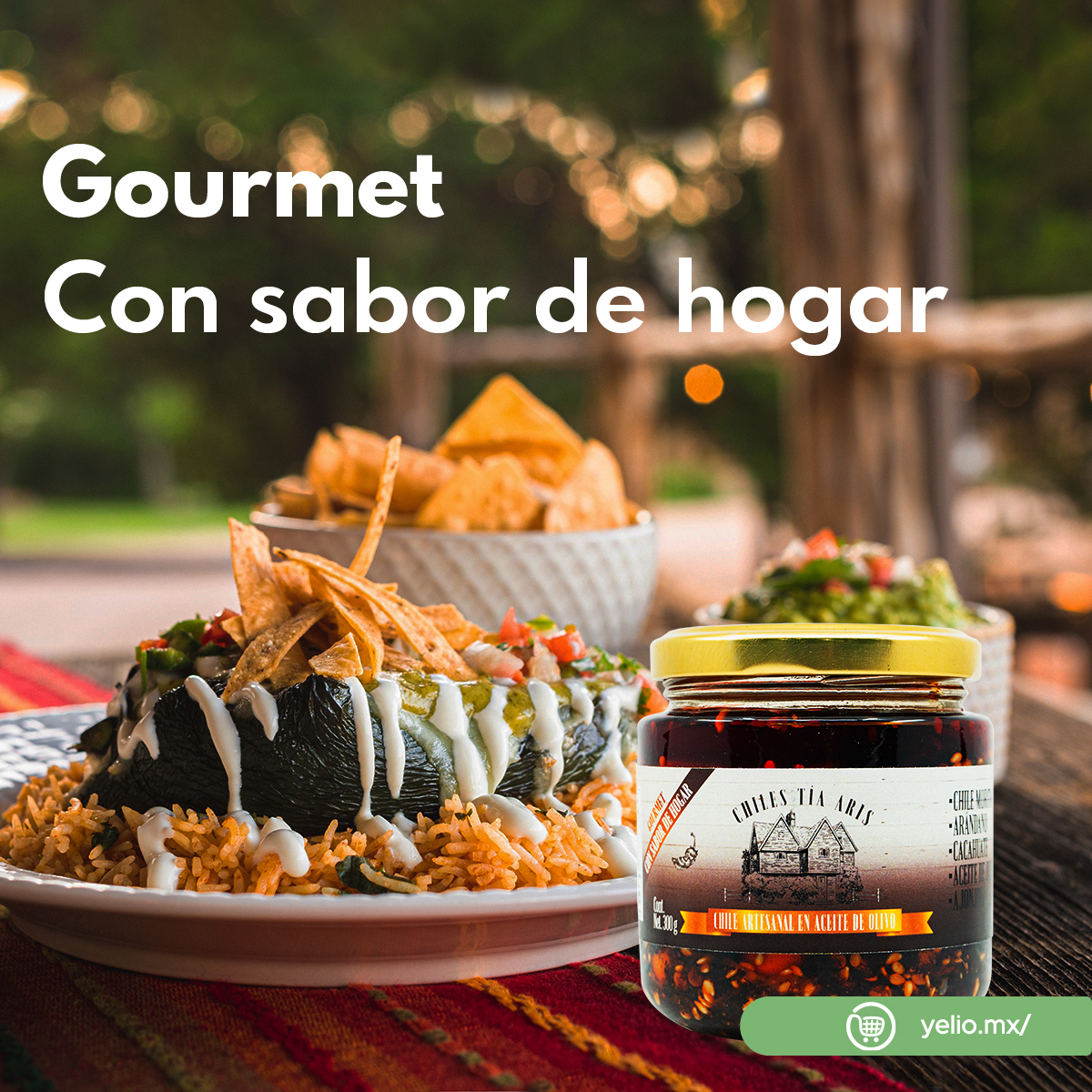 Combo Dos Salsas Chile Morita Artesanal en Aceite de Olivo Tía Aris 300g c/u