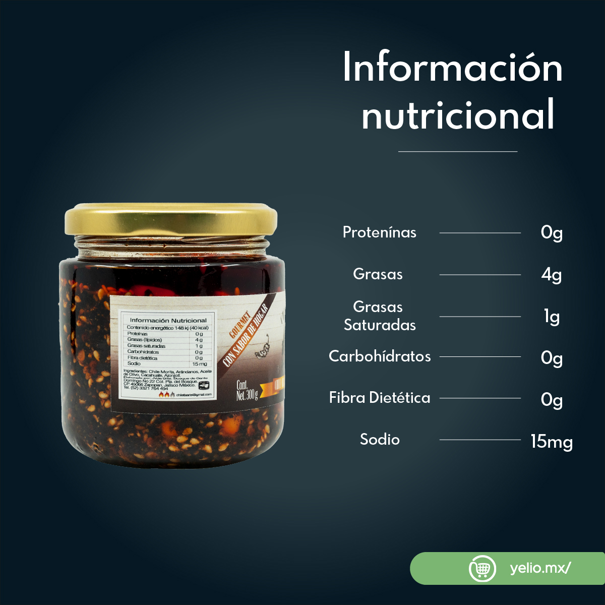 Combo Dos Salsas Chile Morita Artesanal en Aceite de Olivo Tía Aris 300g c/u