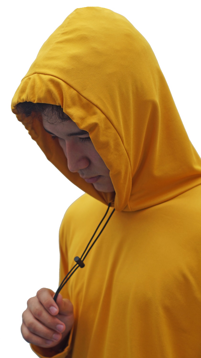 Playera Manga Larga Calada Delgadas Y Gorro Cordon.