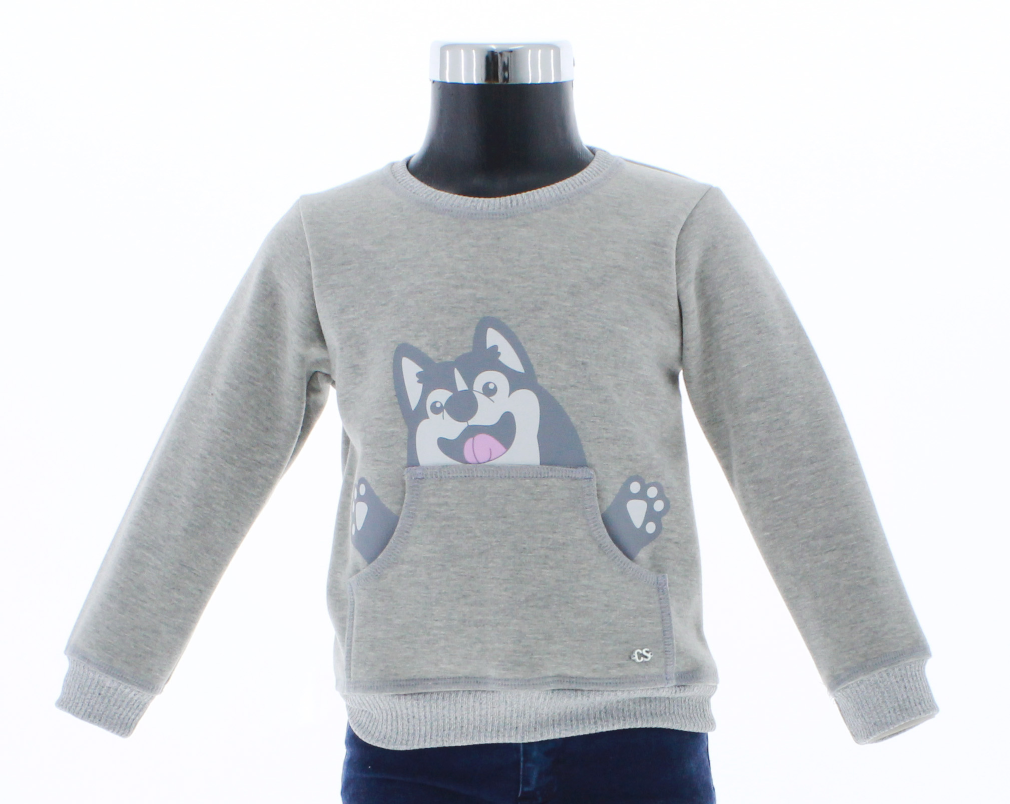 Sudadera Gris Para Niño Bebe 3299 1 a 5 años.