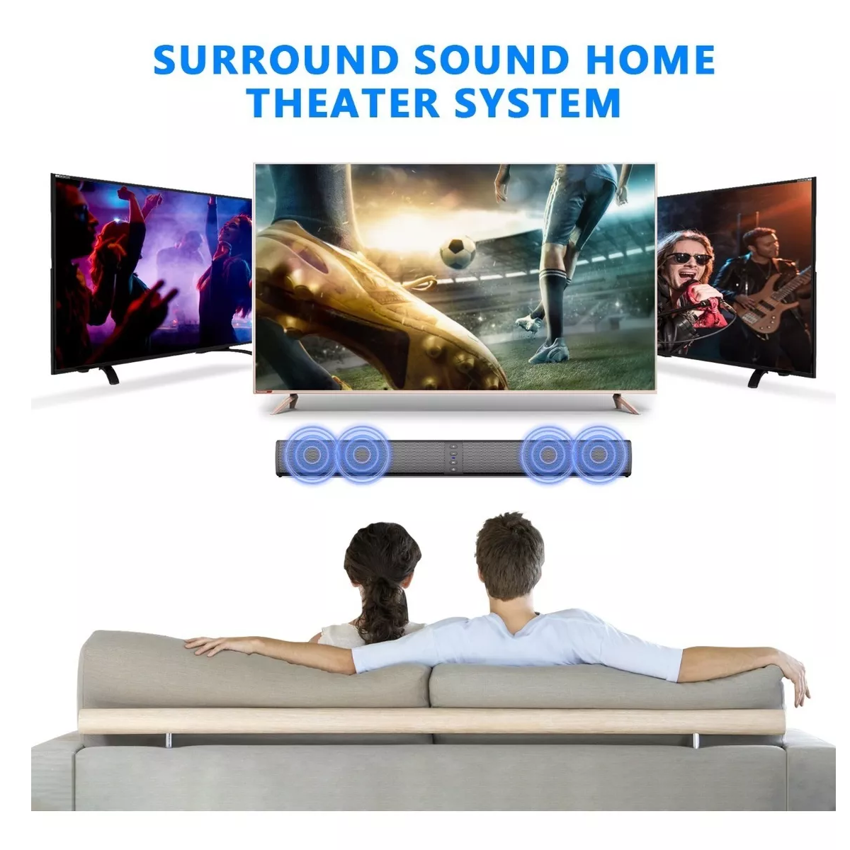 Barra De Sonido Eleoption Desmontable Y Recargable Bluetooth