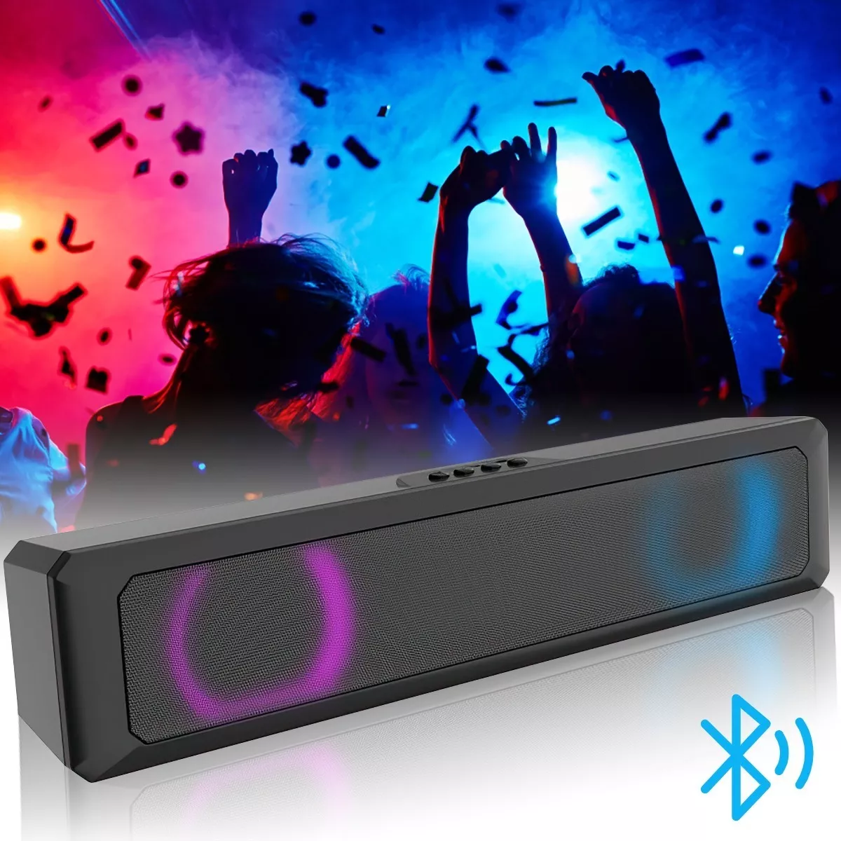 Barra De Sonido Recargable Rgb Con Bluetooth Para Juegos