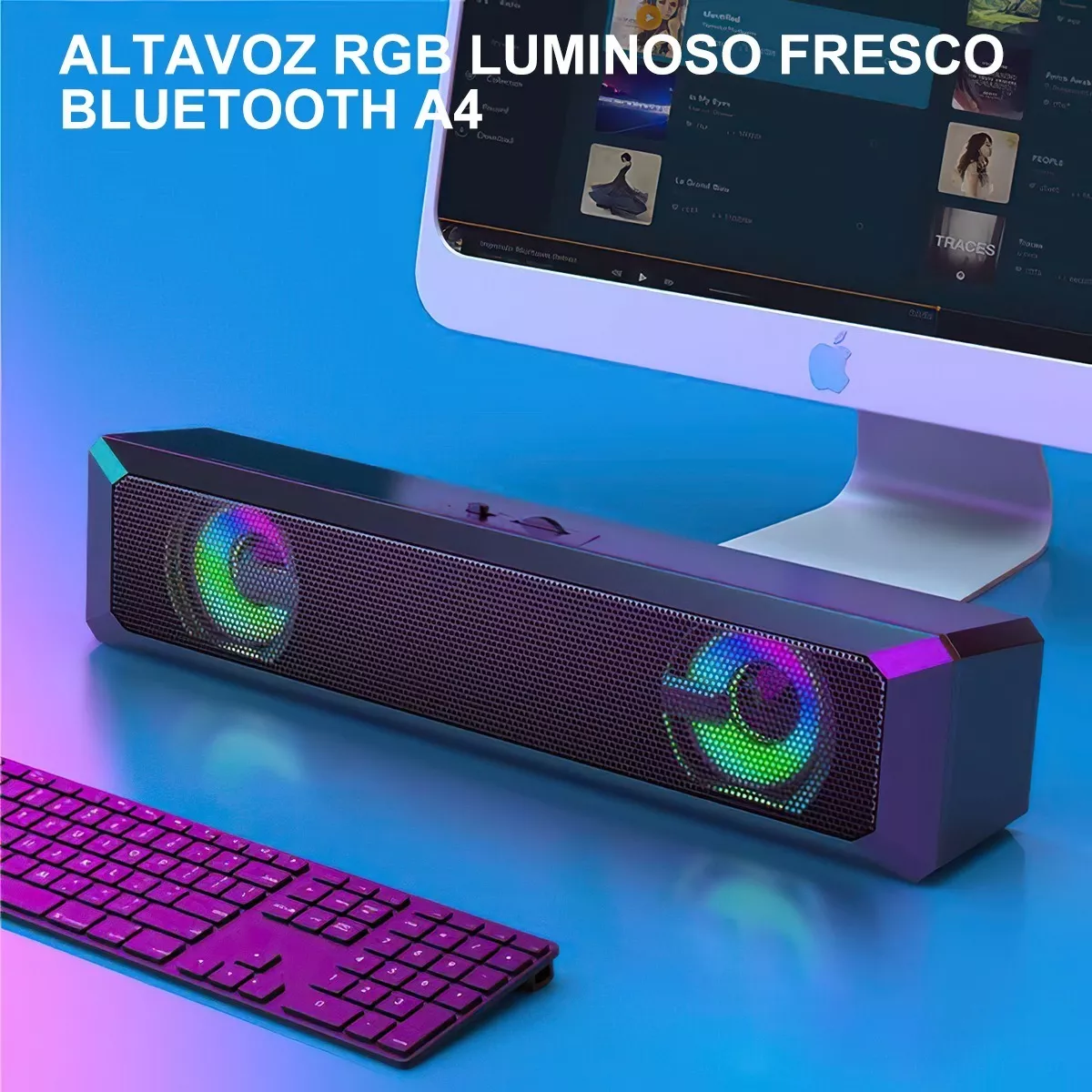 Barra De Sonido Recargable Rgb Con Bluetooth Para Juegos
