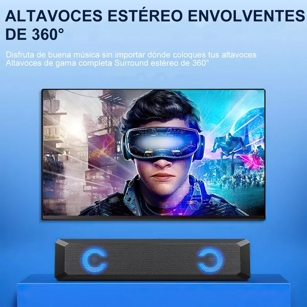 Barra De Sonido Recargable Rgb Con Bluetooth Para Juegos