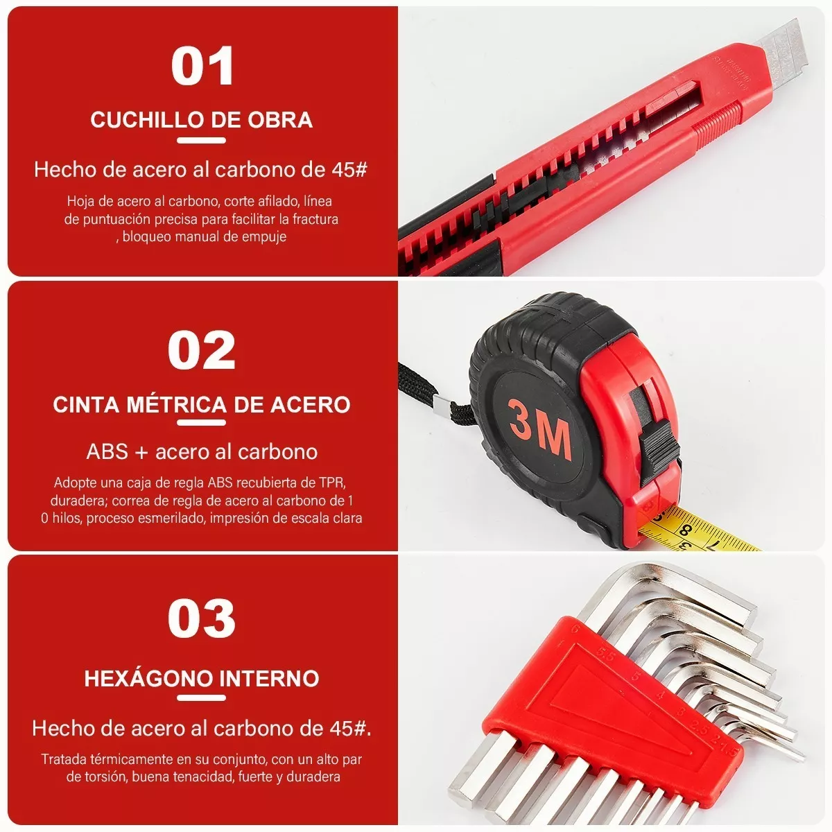 Juego De Herramientas Mecanicas Para Hogar Set De 39