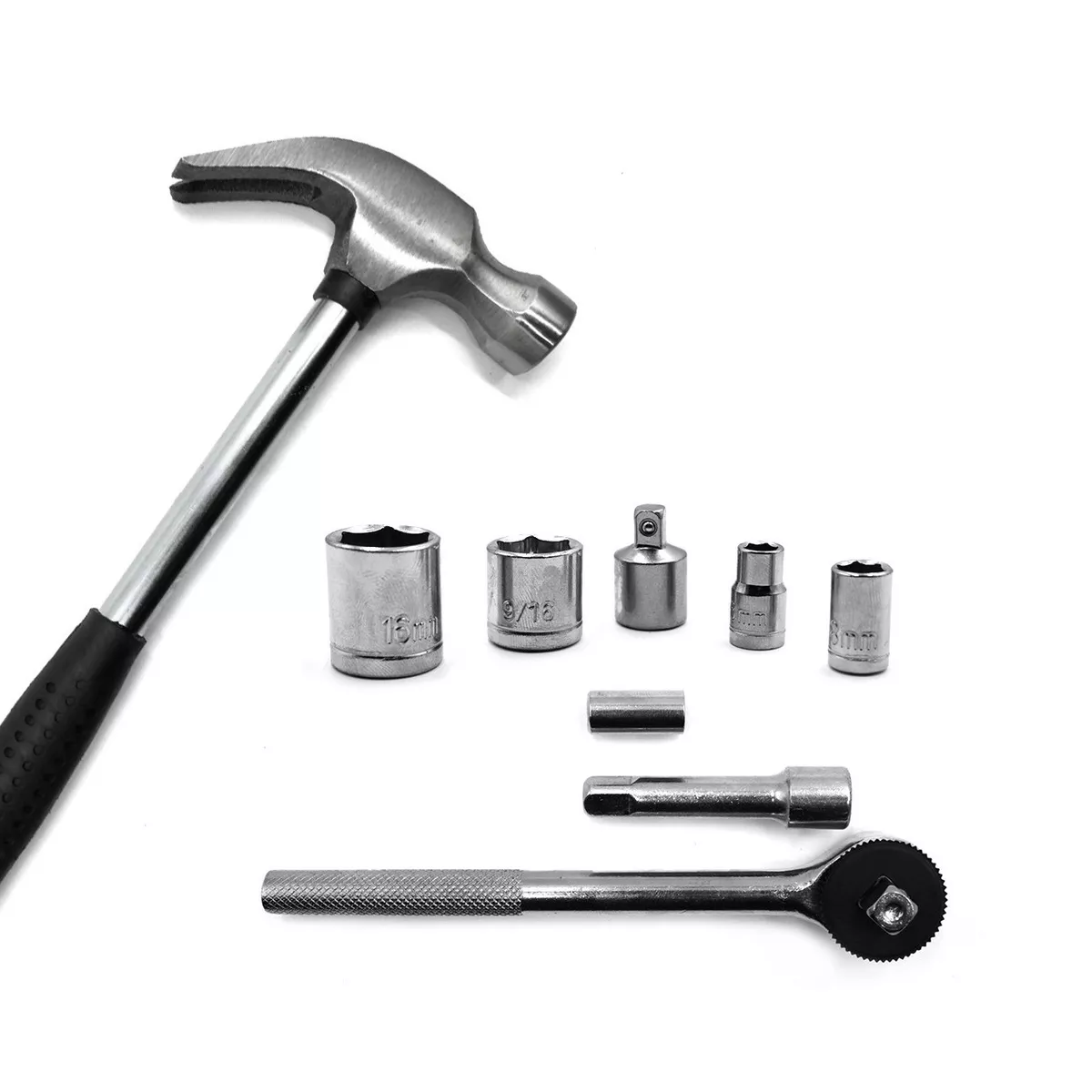 Juego De Herramientas 186 Piezas Metro Martillo Desarmadores