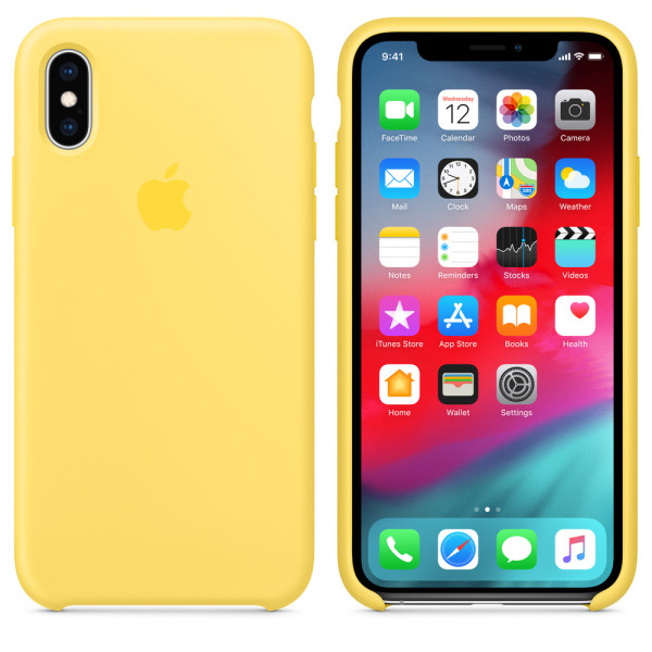 Funda de Silicon iPhone XS - Amarillo Canario