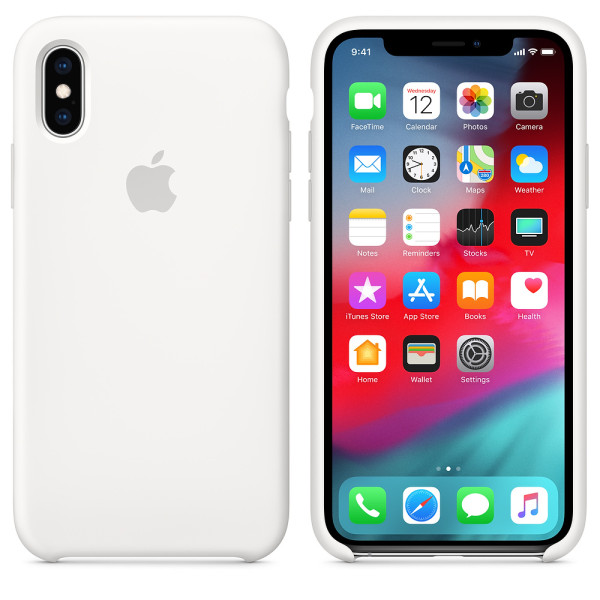 Funda de Silicon iPhone XS - Blanco