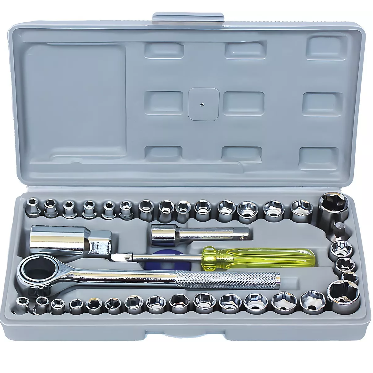 Juego De Herramientas Mecanica Dados Acero 40 Pcs Moto/auto