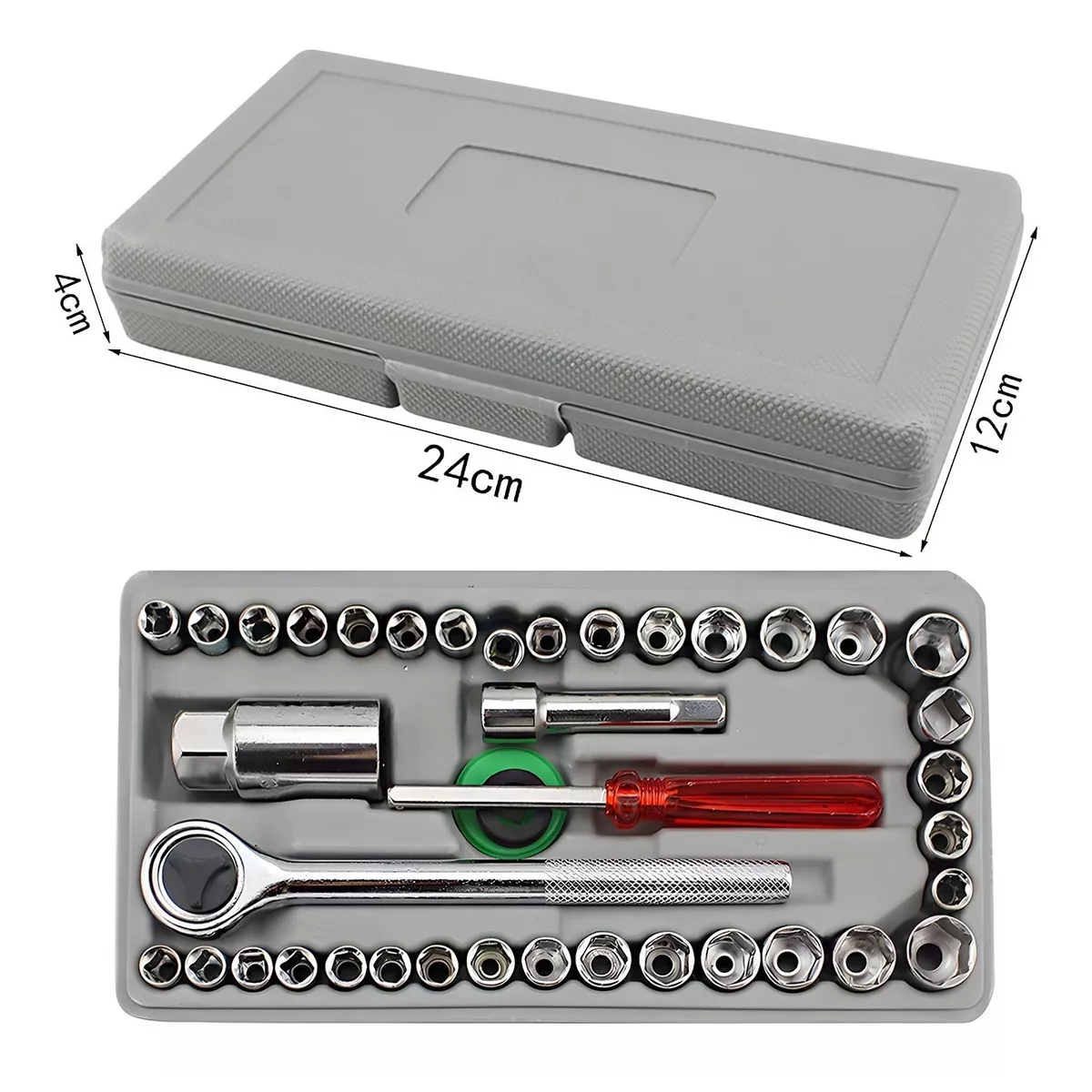 Juego De Herramientas Mecanica Dados Acero 40 Pcs Moto/auto