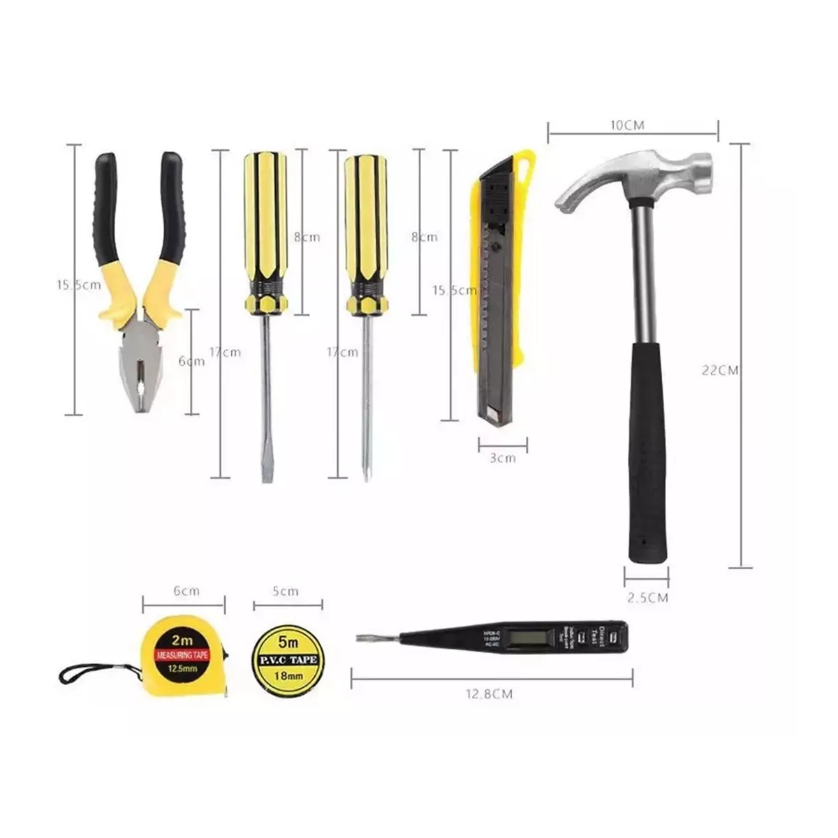 Juego De Herramientas Mecánicas Domésticas Reparación 16 Pzas.