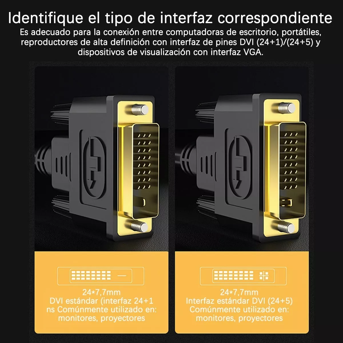 Adaptador Convertidor De Dvi-d A Vga