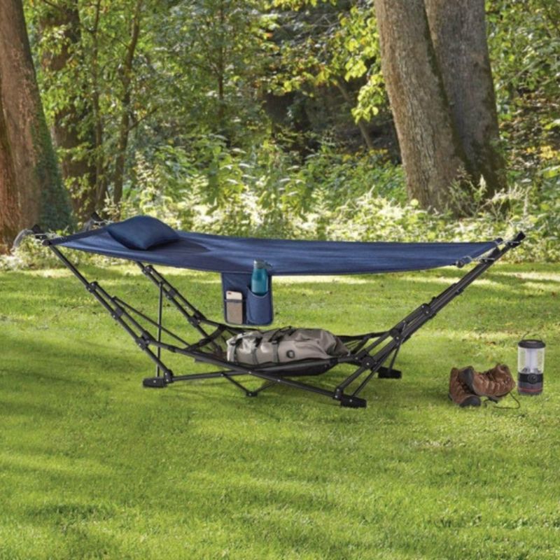 Hamaca Plegable Member's Mark Azul Usada