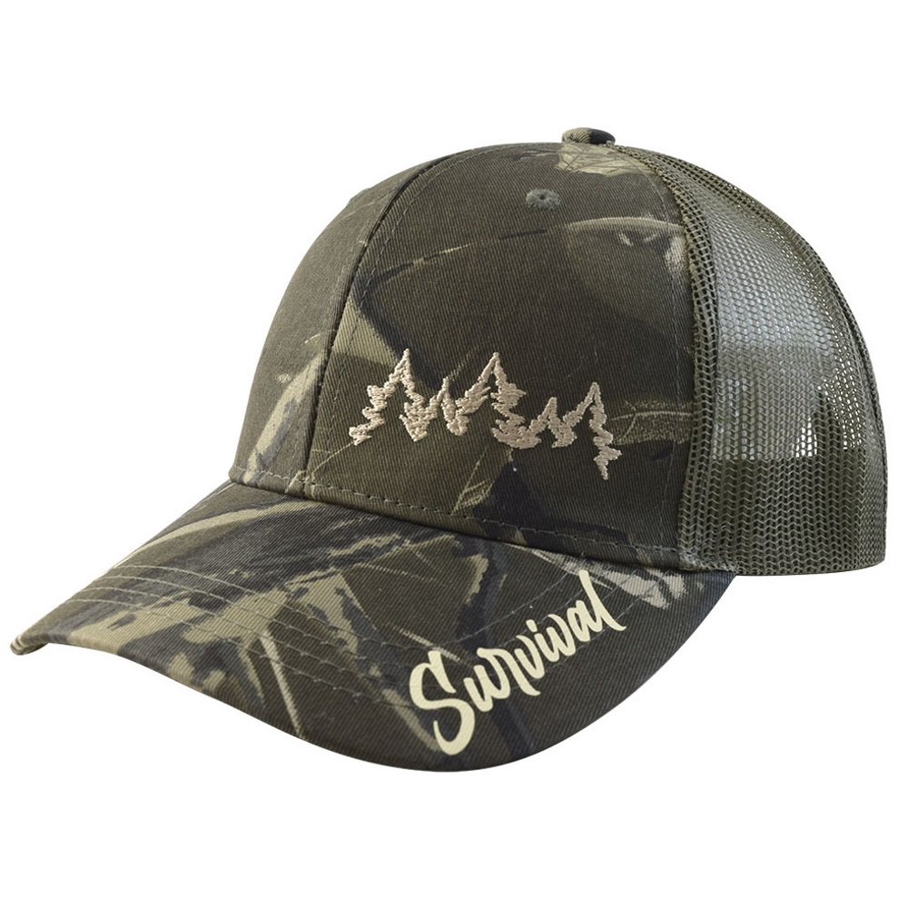 Gorra Survivor C/Malla Ajustador Café Semicurva Sion