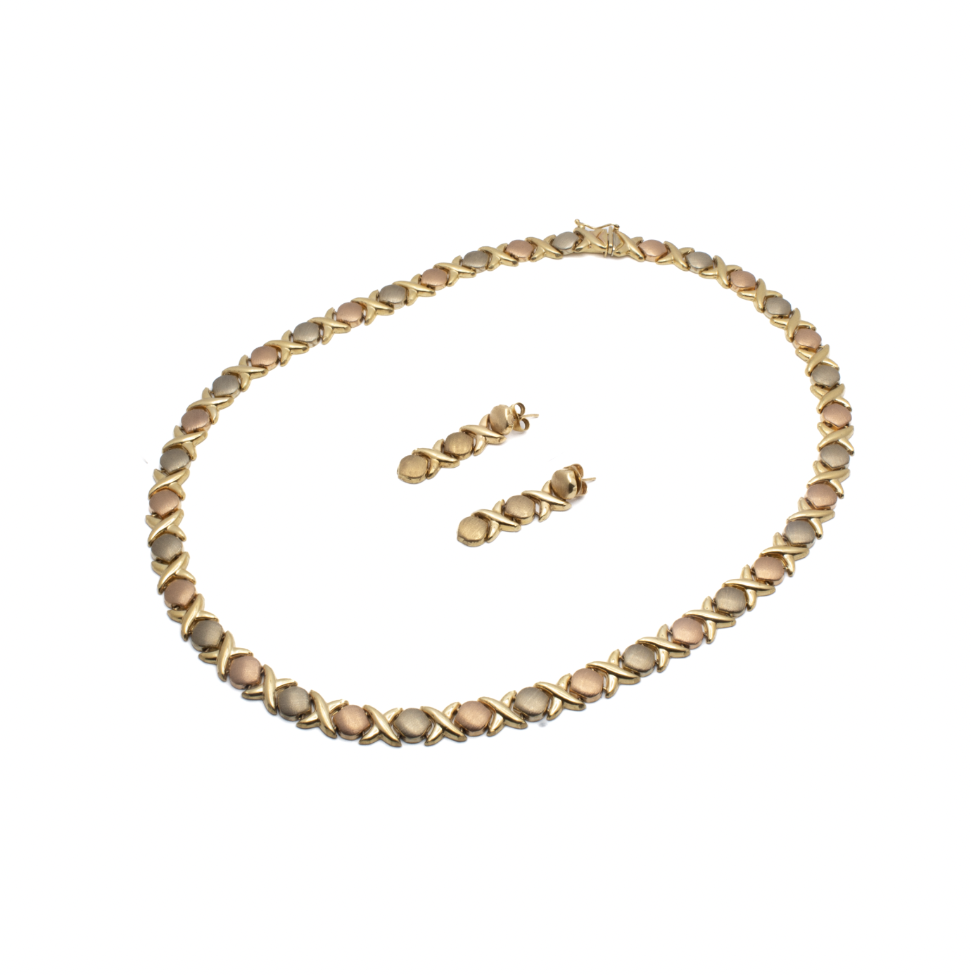 Juego Italiano Paloma Picasso 3 Oros en Oro 14 Kilates. Oro Fino Joyería.