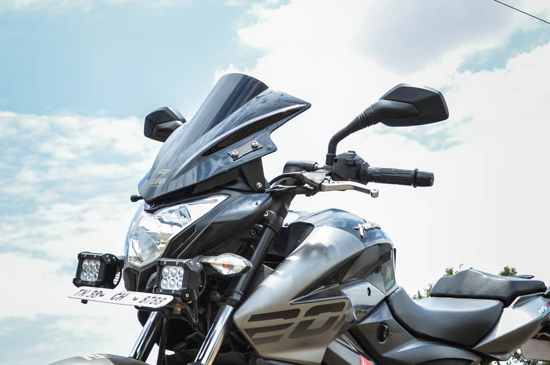 Parabrisas Alto Motocicleta Bajaj Pulsar NS200 Original Lluvia Transparente