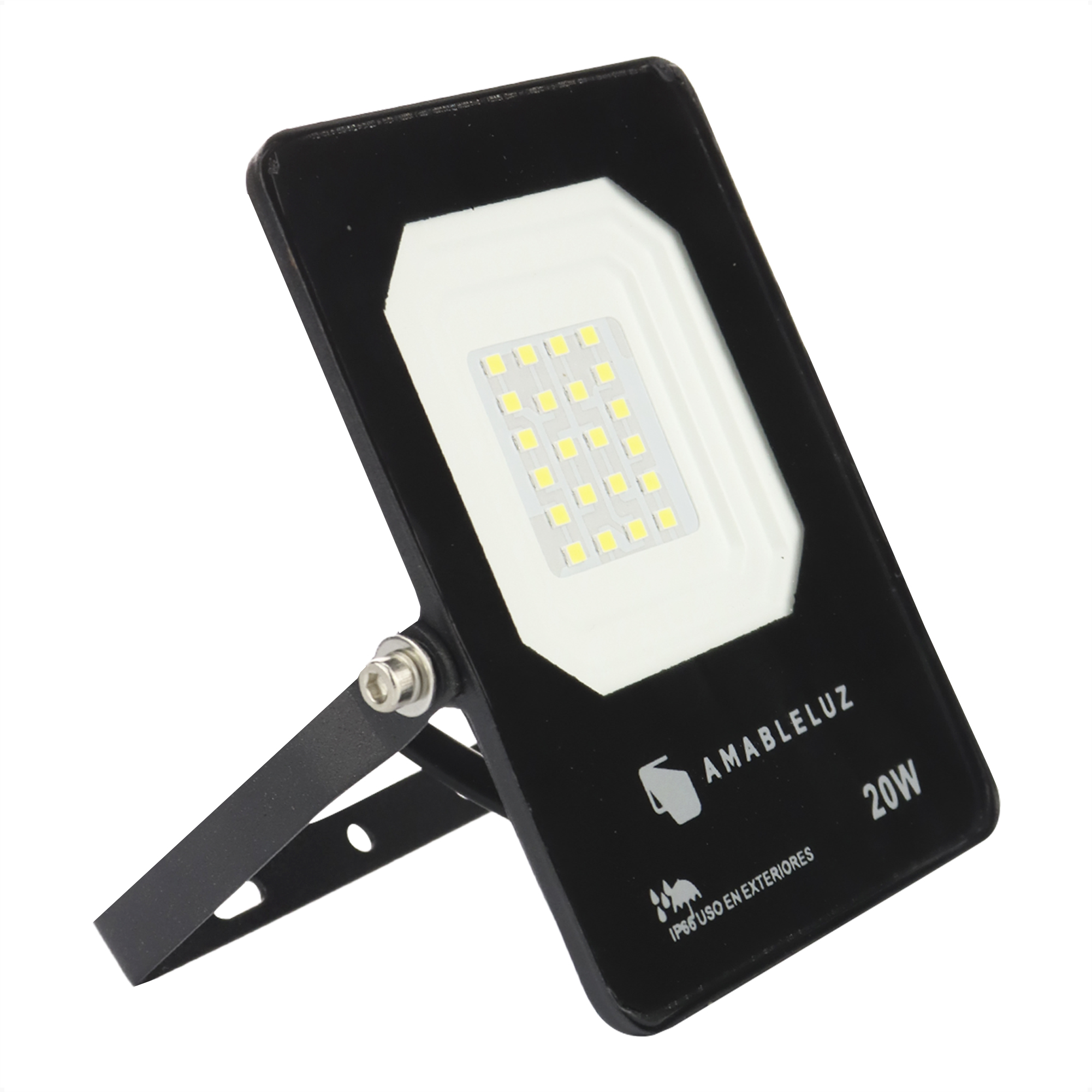 Reflector Luz Led Blanca 20w Portátil Retráctil