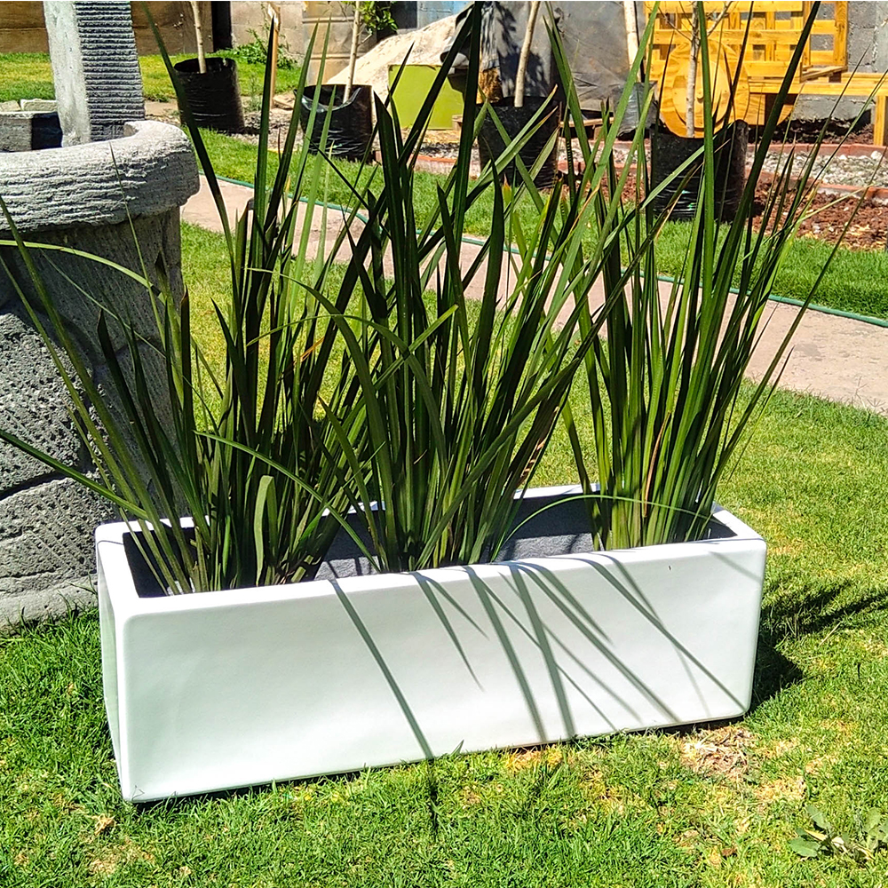 Maceta De Fibra De Vidrio Antracita Pflanzwerk - Resistente A Heladas Y UV (34cm)