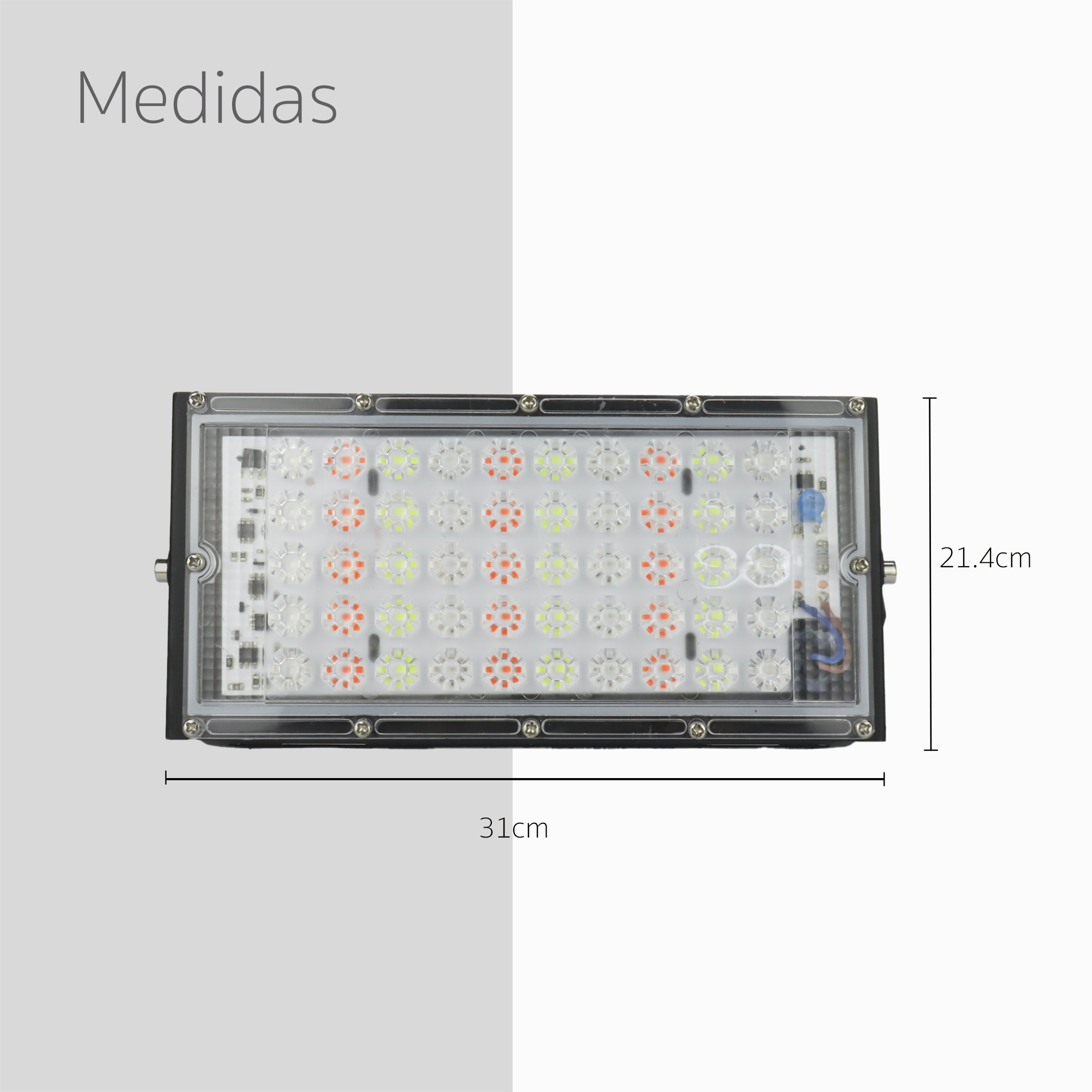 Reflector Rgb Luz Led Multicolor 30w Portatil Control Remoto